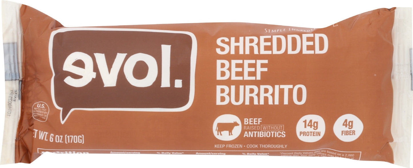 EVOL: Shredded Beef Burrito, 6 oz - Vending Business Solutions
