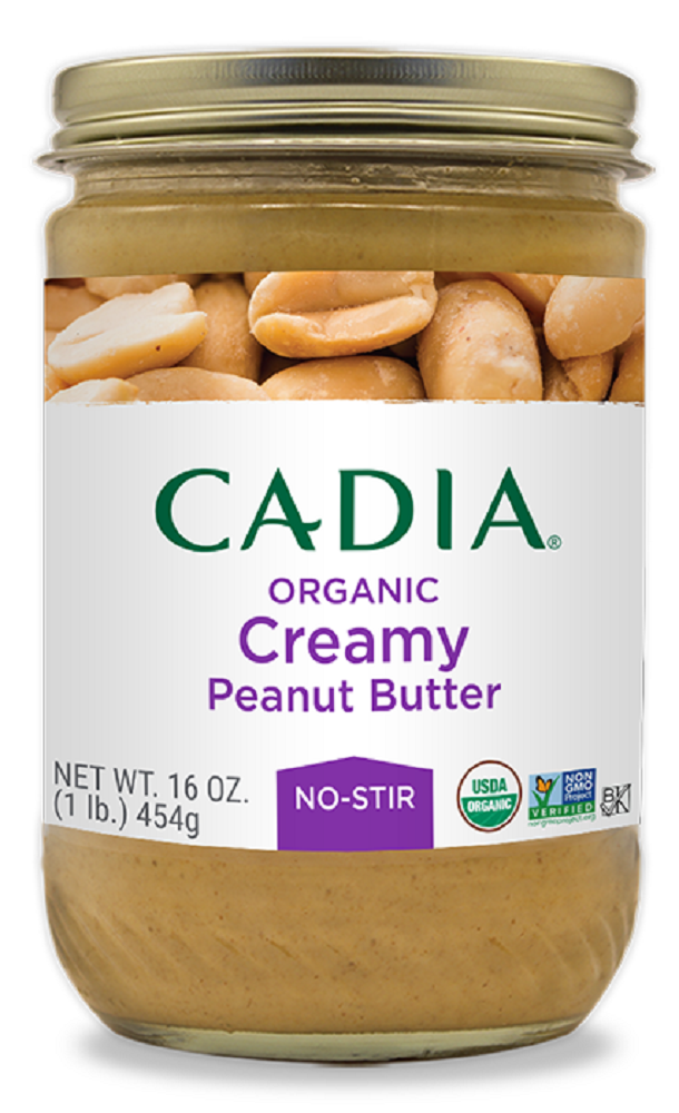 CADIA: Organic Creamy Peanut Butter No Stir, 16 oz - Vending Business Solutions