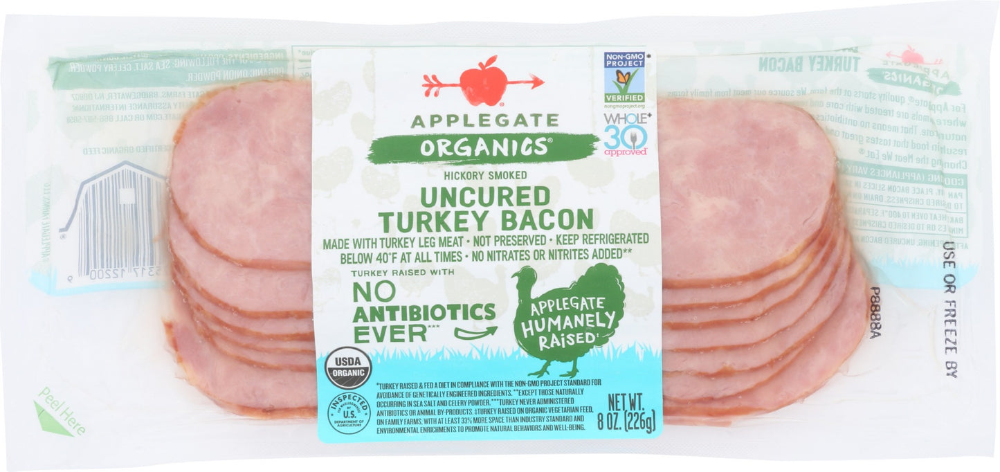 APPLEGATE: Organic Uncured Turkey Bacon, 8 oz - Vending Business Solutions