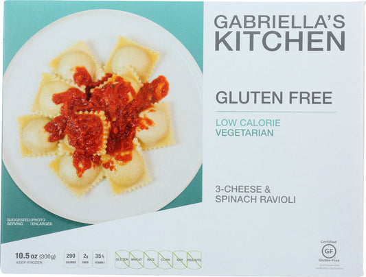 GABRIELLAS KITCHEN: Gluten Free 3-Cheese and Spinach Ravioli, 10.50 oz - Vending Business Solutions