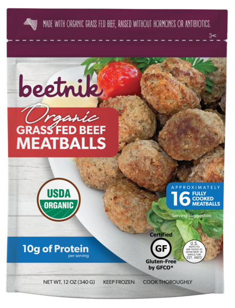 BEETNIK FOODS: Grass Fed Beef Meatballs, 12 oz - Vending Business Solutions
