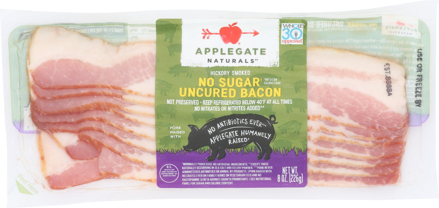 APPLEGATE: Naturals No Sugar Uncured Bacon, 8 oz - Vending Business Solutions