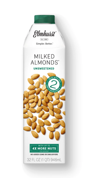 ELMHURST: Unsweetened Milked Almonds, 32 oz - Vending Business Solutions