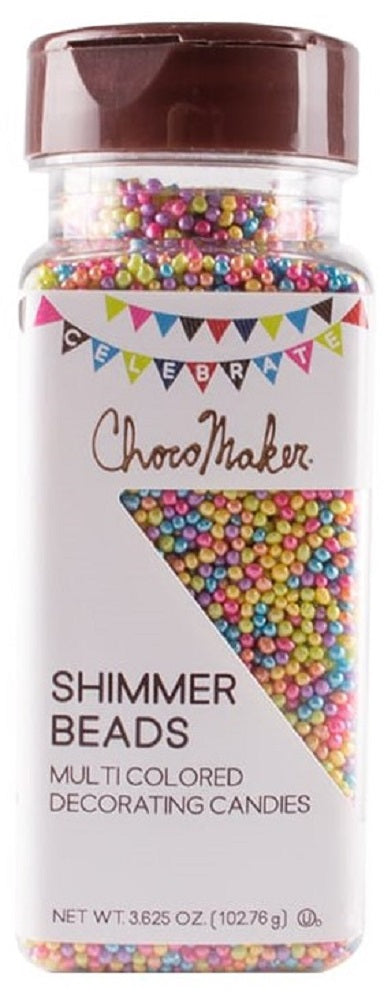 CHOCOMAKER: Shimmer Beads Multicolored Decorating Candies, 3.63 oz - Vending Business Solutions