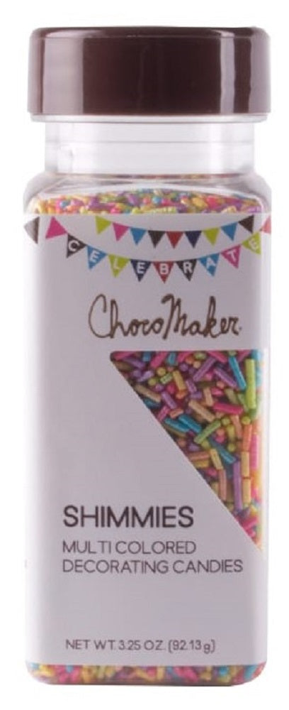 CHOCOMAKER: Shimmies Multicolored Decorating Candies, 3.25 oz - Vending Business Solutions