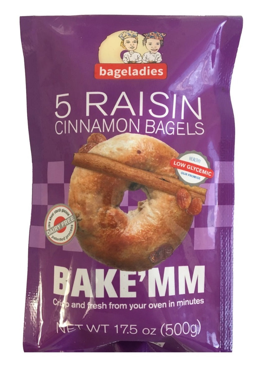BAGELADIES: Raisin Cinnamon Bagels, 17.50 oz - Vending Business Solutions