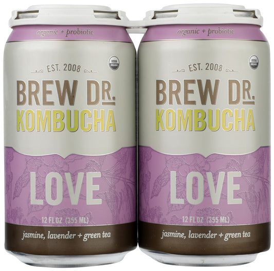 BREW DR KOMBUCHA: Love Kombucha 4 Pack, 48 oz - Vending Business Solutions