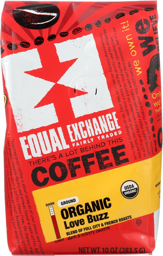 EQUAL EXCHANGE: Organic Love Buzz Ground Coffee, 10 oz - Vending Business Solutions
