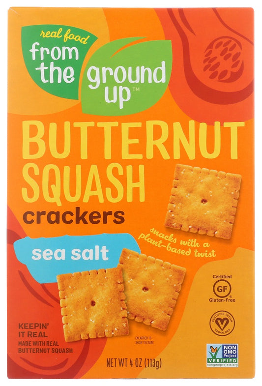 FROM THE GROUND UP: Butternut Squash Sea Salt Crackers, 4 oz - Vending Business Solutions