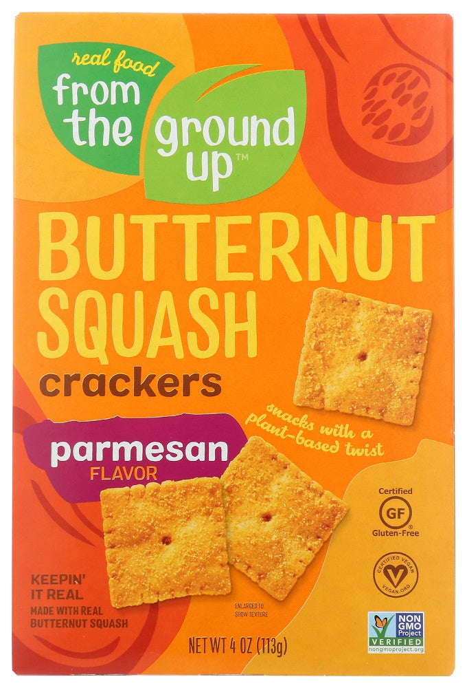 FROM THE GROUND UP: Butternut Squash Parmesan Crackers, 4 oz - Vending Business Solutions