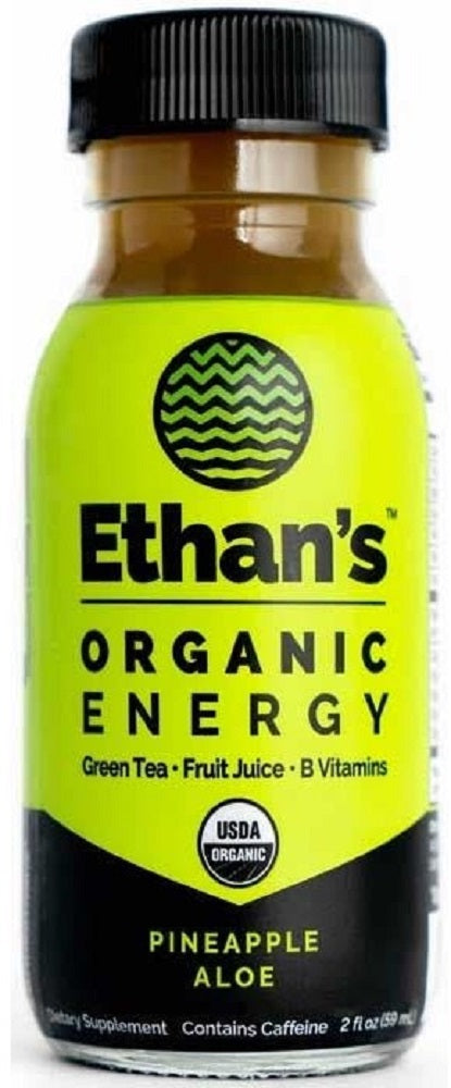 ETHAN'S: Pineapple Aloe Organic Energy Shot, 2 fo - Vending Business Solutions