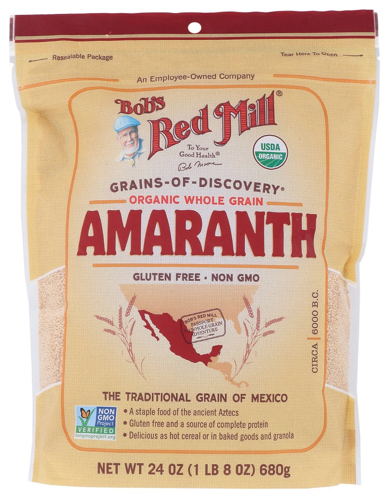 BOB'S RED MILL: Organic Whole Grain Amaranth, 24 oz - Vending Business Solutions