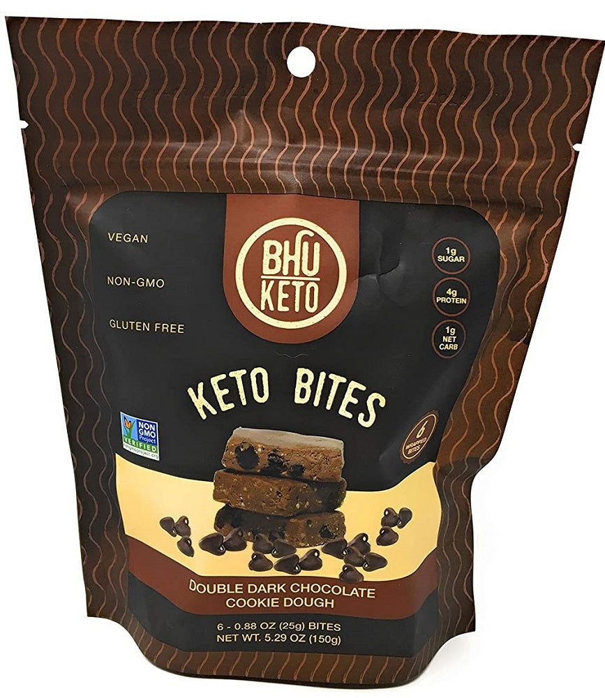 BHU FOODS: Double Dark Chocolate Cookie Dough Keto Bites, 5.29 oz - Vending Business Solutions