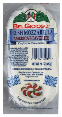 BELGIOIOSO: Fresh Mozzarella Cheese Log, 16 oz - Vending Business Solutions