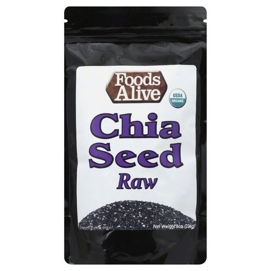 FOODS ALIVE: Seeds Chia Raw Organic, 8 oz - Vending Business Solutions