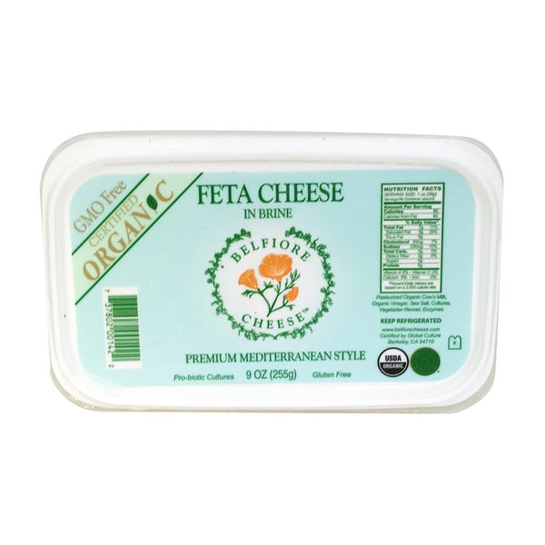 BELFIORE CHEESE: Organic Feta Cheese in Brine, 9 oz - Vending Business Solutions