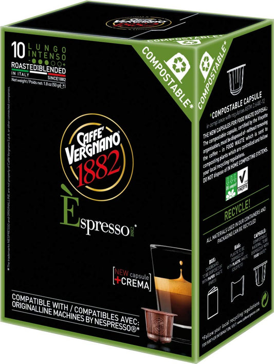 CAFE VERGNANO: Espresso Lungo Capsule, 4.94 oz - Vending Business Solutions