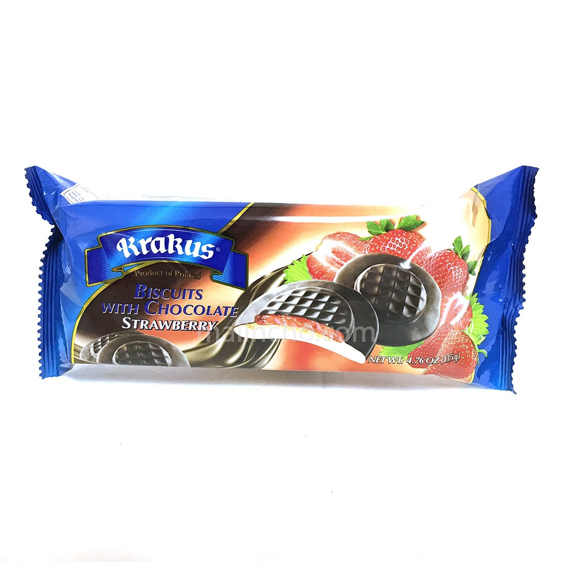 KRAKUS: Biscuits with Chocolate Strawberry, 4.76 oz - Vending Business Solutions
