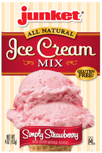JUNKET: Mix Ice Cream Gluten Free Strawberry, 4 oz - Vending Business Solutions