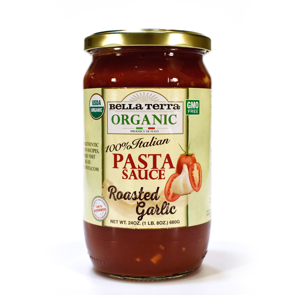 BELLA TERRA: Pasta Sauce Roasted Garlic, 24 oz - Vending Business Solutions