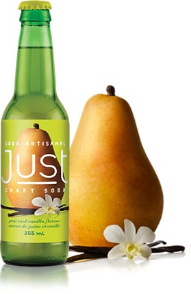 JUST CRAFT SODA: Pear and Vanilla Soda, 12 oz - Vending Business Solutions