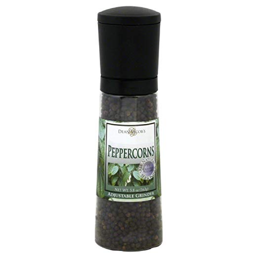 DEAN JACOBS: Grinder Jumbo Black Peppercorns, 5.8 oz - Vending Business Solutions