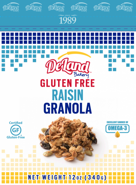 DELAND: Gluten Free Raisin Granola, 12 oz - Vending Business Solutions