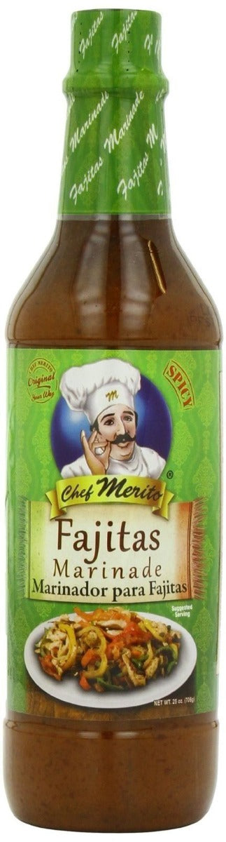 CHEF MERITO: Fajitas Marinade, 25 oz - Vending Business Solutions