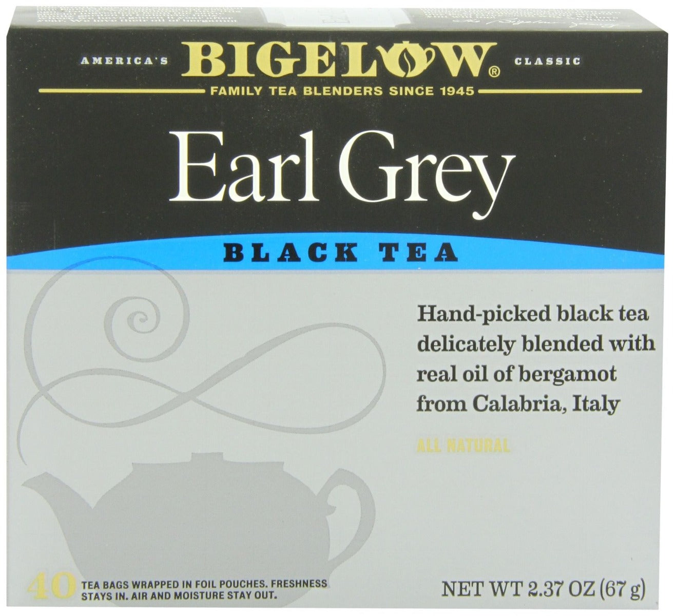 BIGELOW: Earl Grey Tea 40 Tea Bags, 2.37 oz - Vending Business Solutions