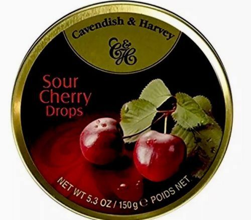 CAVENDISH & HARVEY: Candy Tin Cherry, 5.3 oz - Vending Business Solutions