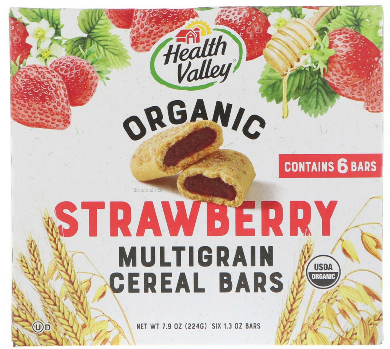 HEALTH VALLEY: Organic Multigrain Cereal Bar Strawberry, 7.9 oz - Vending Business Solutions