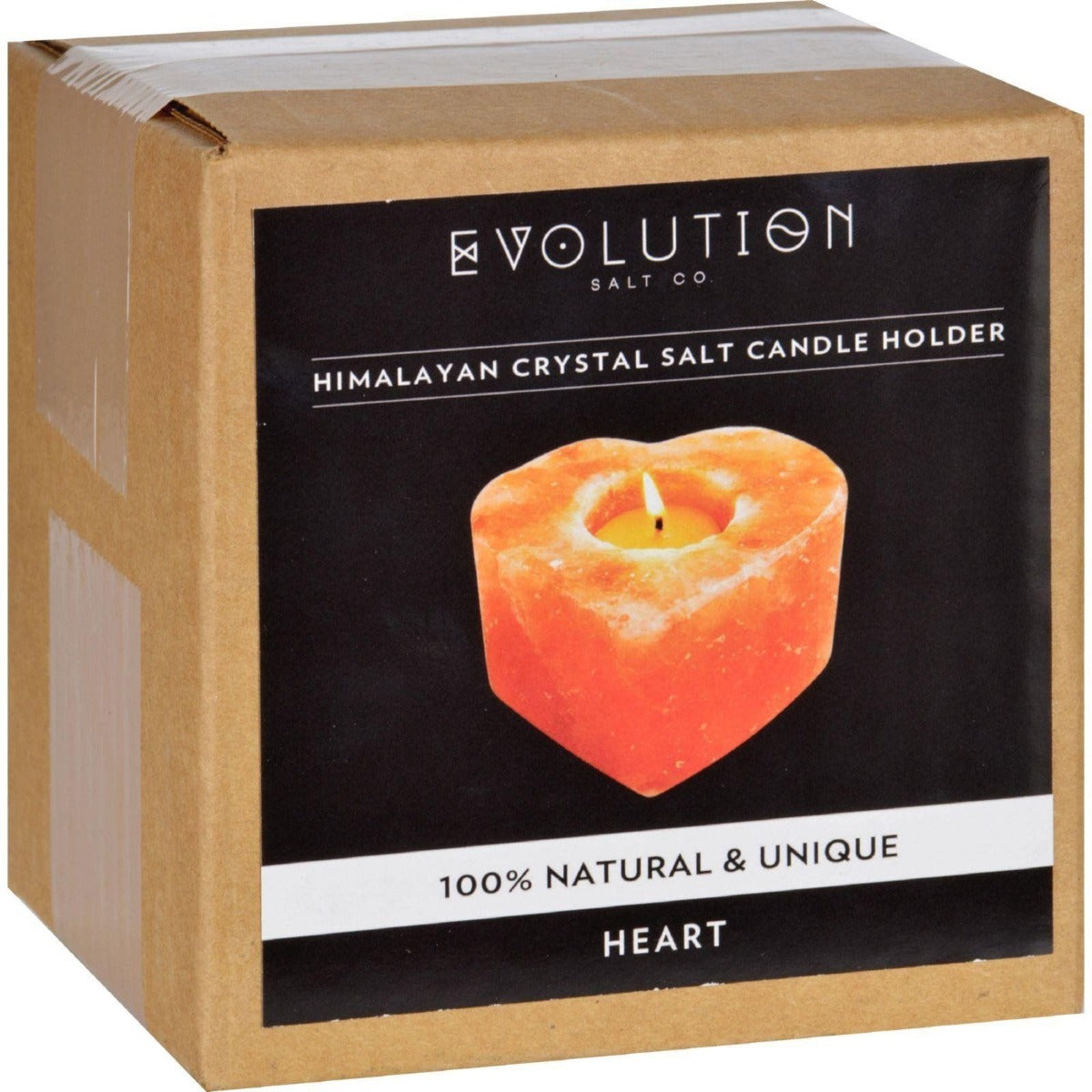 EVOLUTION SALT: Heart Tealight Himalayan Crystal Salt Candle Holder, 1 ea - Vending Business Solutions