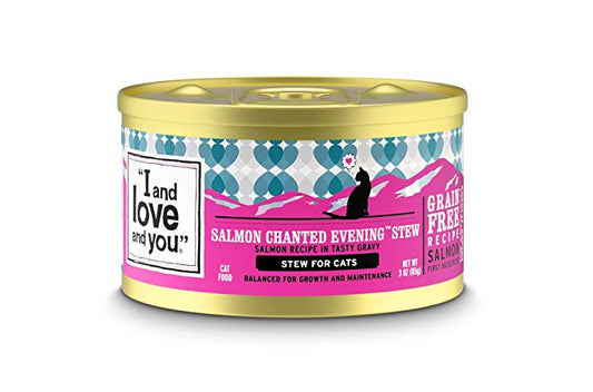 I&LOVE&YOU: Salmon Chanted Evening Stew Cat Food Can, 3 oz - Vending Business Solutions