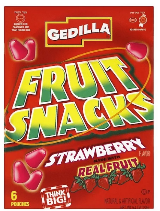 GEDILLA: Strawberry Fruit Snacks, 5.40 oz - Vending Business Solutions