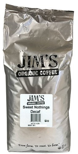 JIMS ORGANIC COFFEE: Organic Sweet Nothings Decaf Coffee, 5 lb - Vending Business Solutions