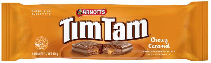 ARNOTTS: TimTam Chewy Caramel Cookie, 6.2 oz - Vending Business Solutions