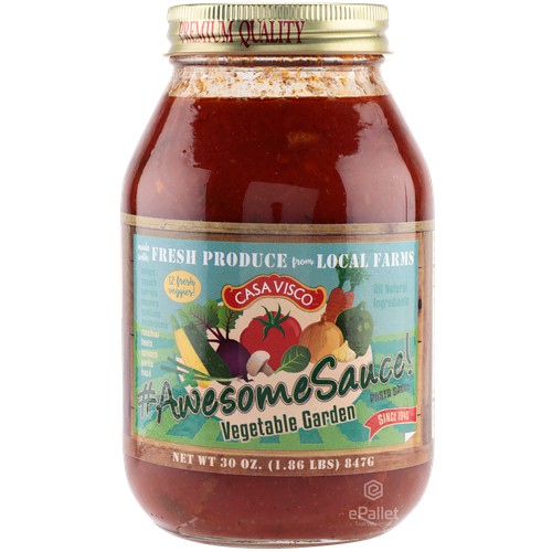 CASA VISCO: Awesome Sauce Vegetable Garden, 30 oz - Vending Business Solutions