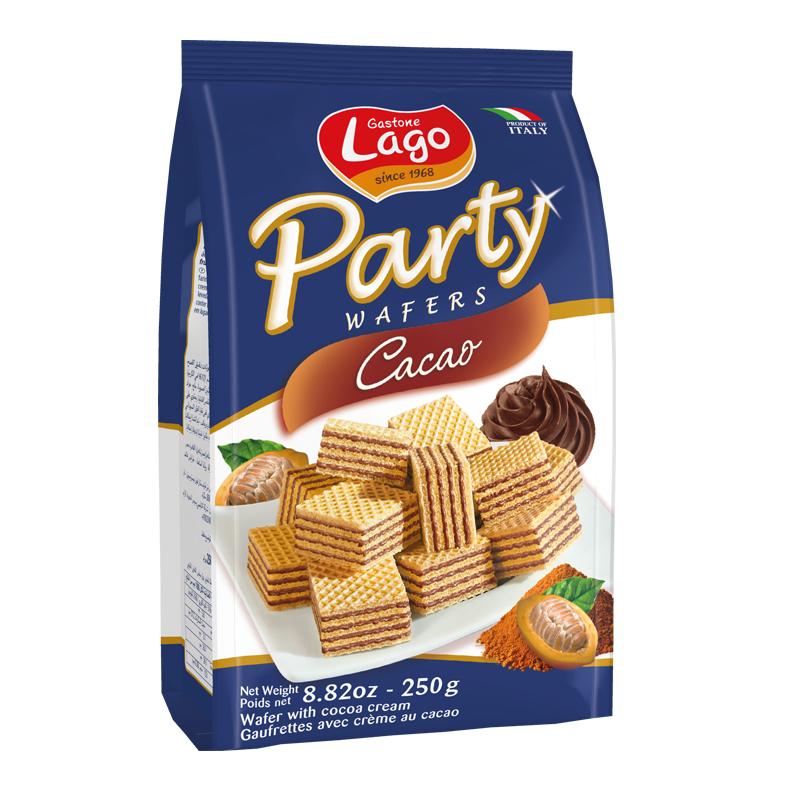 GASTONE LAGO: Cacao Wafers Party Bag, 8.82 oz - Vending Business Solutions