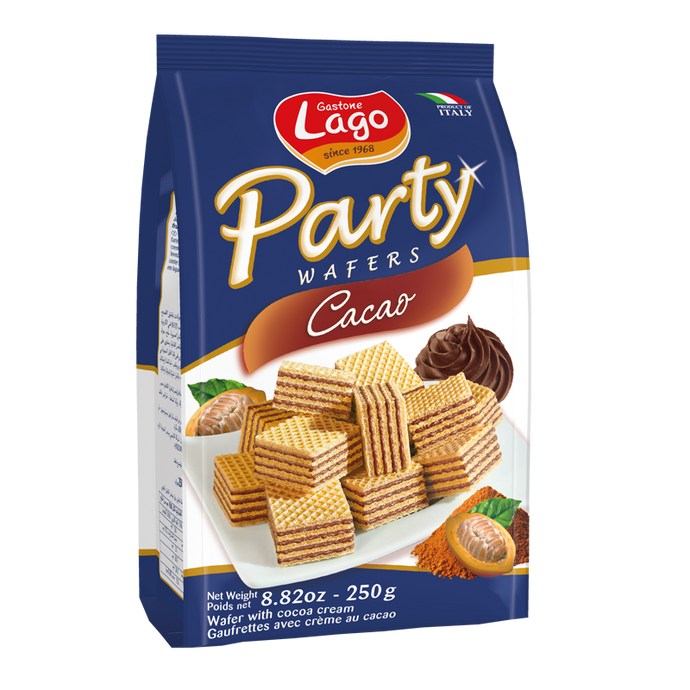 GASTONE LAGO: Cacao Wafers Party Bag, 8.82 oz - Vending Business Solutions