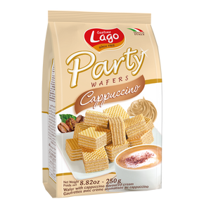 GASTONE LAGO: Cappuccino Wafers Party Bag, 8.82 oz - Vending Business Solutions