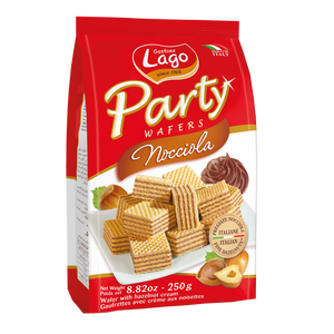 GASTONE LAGO: Hazelnut Wafers Party Bag, 8.82 oz - Vending Business Solutions