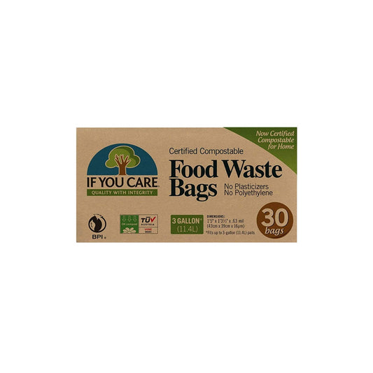 IF YOU CARE: 3 Gallon Compostable Food Waste Bags, 30 bg - Vending Business Solutions