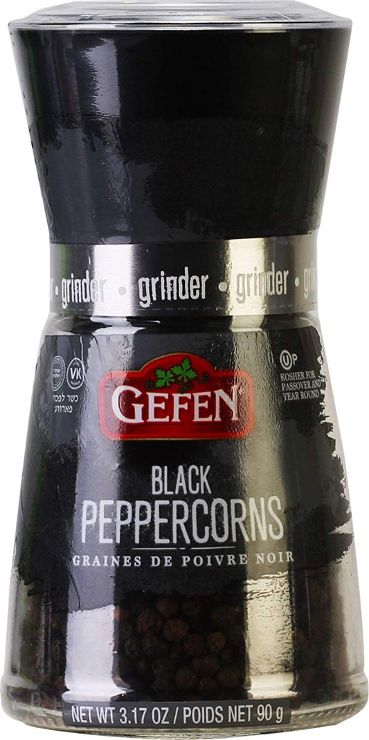 GEFEN: Whole Black Peppercorn Grinder, 3.17 oz - Vending Business Solutions